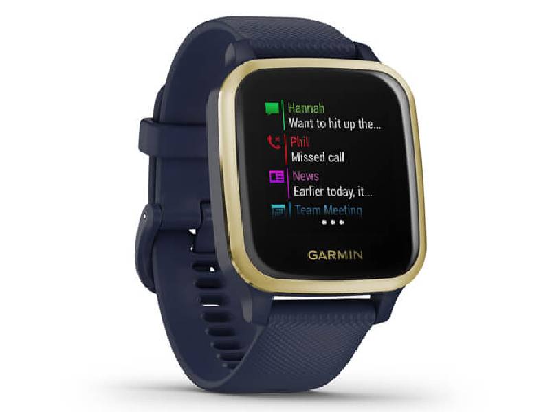 SMARTWATCH VENU SQ MUSIC NAVY LIGH GOLD GARMIN 010-02426-12